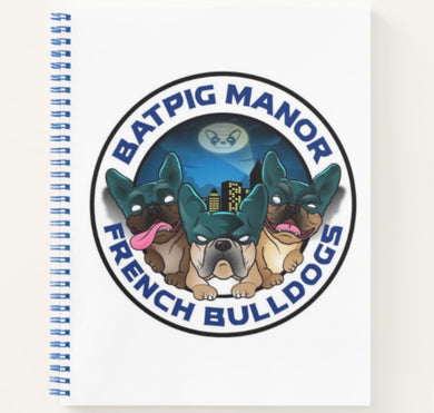 BatPig Manor Laminated Spiral Notebook